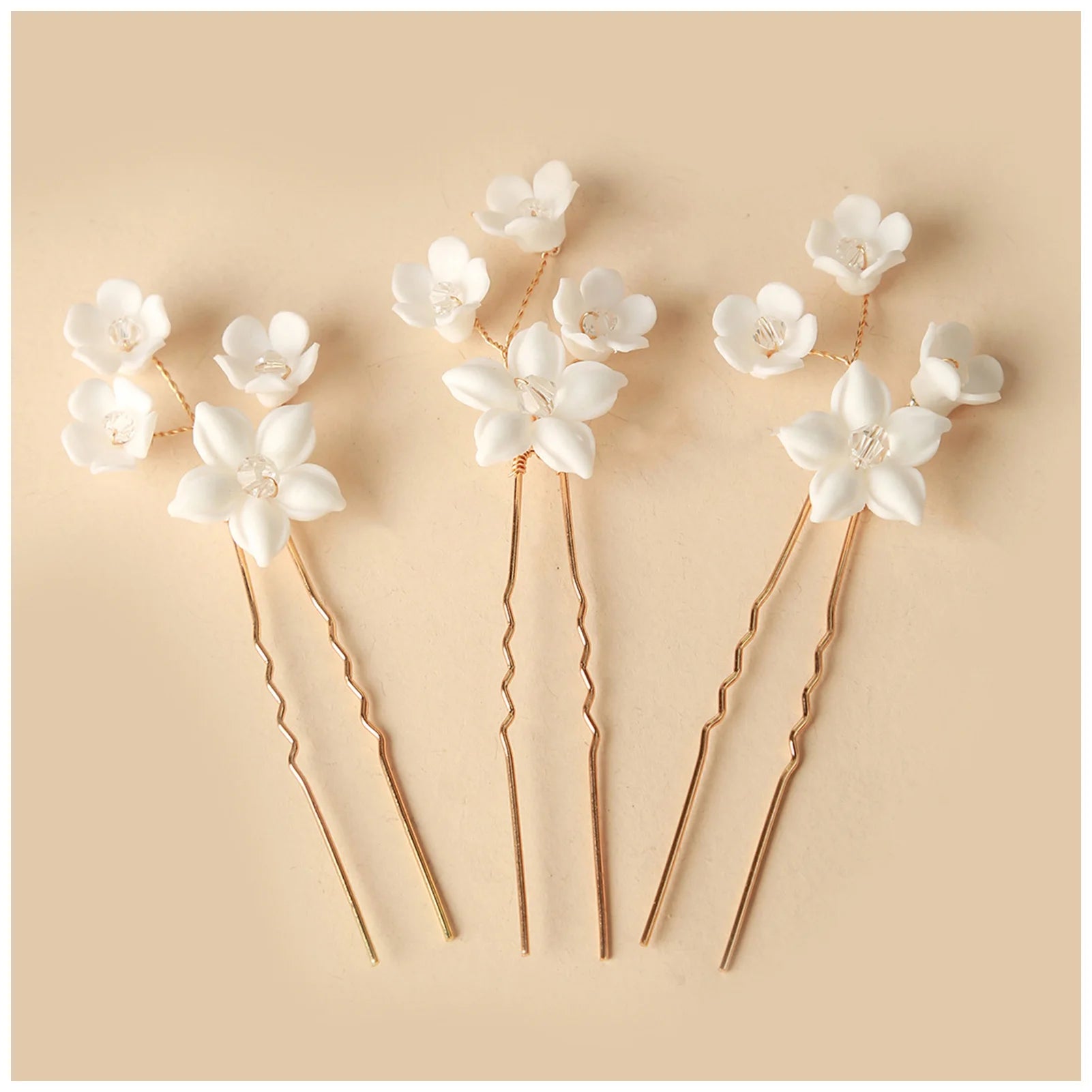 Simple U Shaped Hair Sticks Bride Wedding Headdress