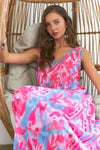 ADORA Abstract Floral V - Neck Maxi Dress - Blossom~n~Bloom
