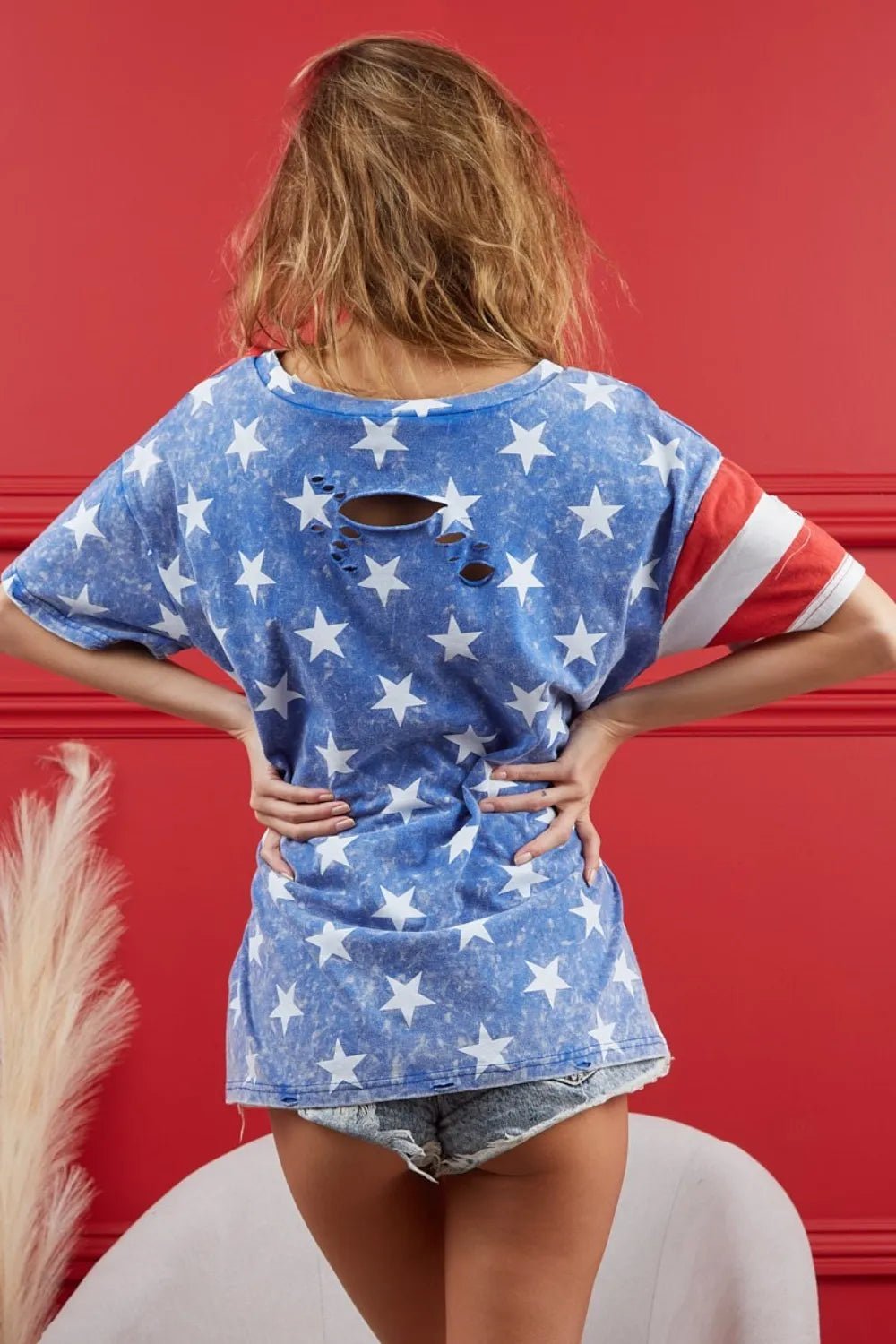 BiBi American Flag Theme Short Sleeve T-Shirt - Blossom~n~Bloom