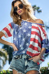 BiBi American Flag Theme Short Sleeve T-Shirt - Blossom~n~Bloom