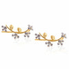 Brass Flower & Leaf Ear Cuffs & Climber Earrings - Blossom~n~Bloom