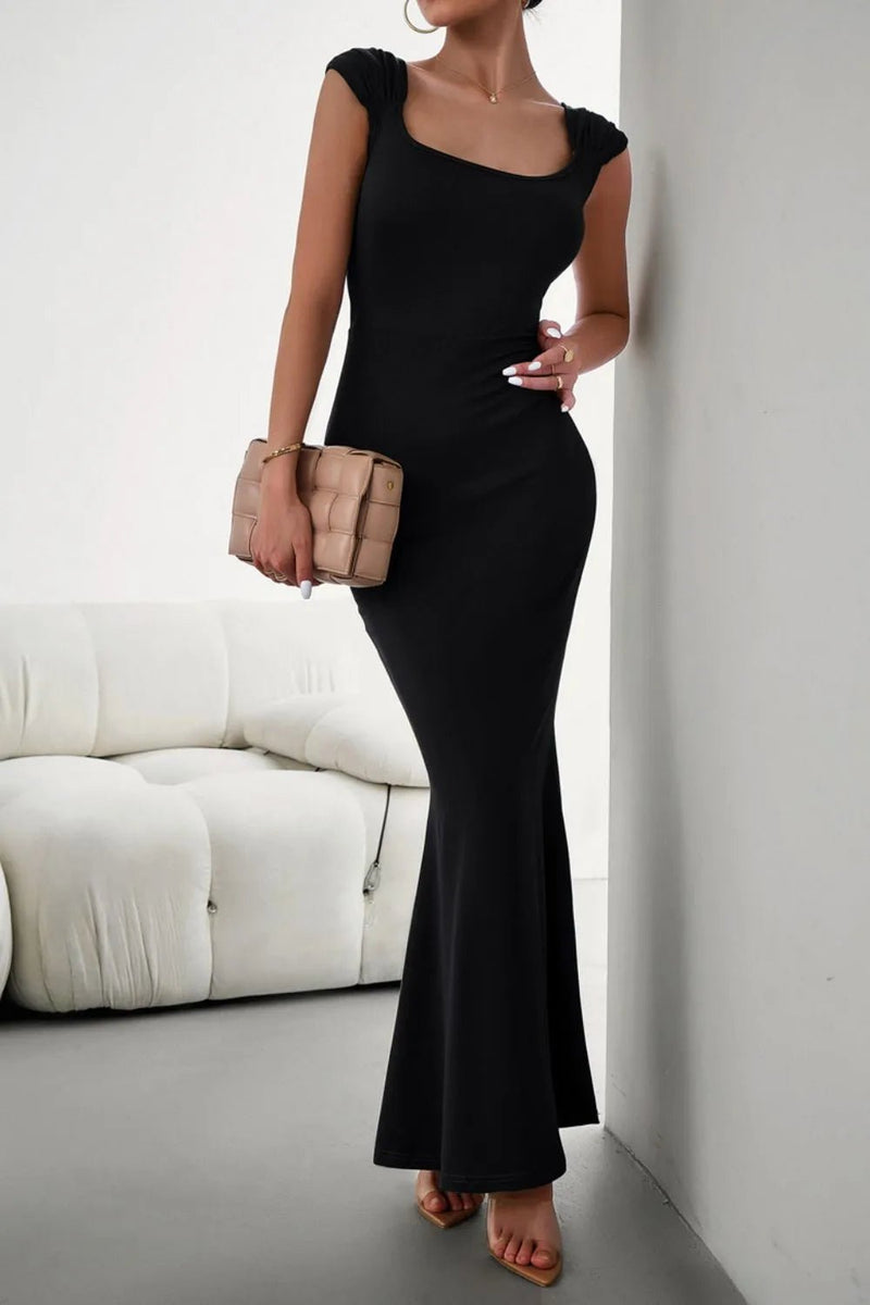 Devine Cap Sleeve Scoop Neck Maxi Dress - Blossom~n~Bloom