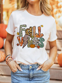 FALL VIBES Cotton Blend Casual T Shirt - Blossom~n~Bloom