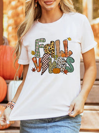 FALL VIBES Cotton Blend Casual T Shirt - Blossom~n~Bloom