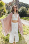 Floral Embroidered Sleeves Kimono | Blossom~n~Bloom