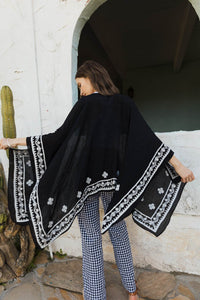 Floral Embroidered Sleeves Kimono | Blossom~n~Bloom