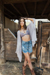 Floral Embroidered Sleeves Kimono | Blossom~n~Bloom