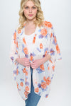 Floral Kimono Cardigan with Open Front | Blossom~n~Bloom