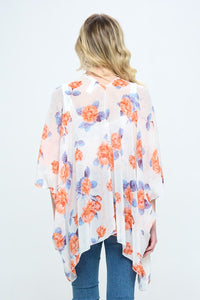 Floral Kimono Cardigan with Open Front | Blossom~n~Bloom