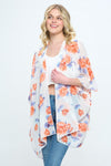 Floral Kimono Cardigan with Open Front | Blossom~n~Bloom
