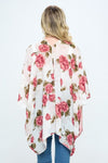 Floral Kimono Cardigan with Open Front | Blossom~n~Bloom