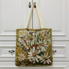 Floral Large Capacity Tote Bag with Zipper Closure - Blossom~n~Bloom