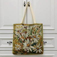 Floral Large Capacity Tote Bag with Zipper Closure - Blossom~n~Bloom