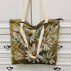 Floral Large Capacity Tote Bag with Zipper Closure - Blossom~n~Bloom