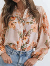 Floral Print Button - Up Shirt - Blossom~n~Bloom