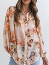 Floral Print Button - Up Shirt - Blossom~n~Bloom