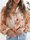 Floral Print Button - Up Shirt - Blossom~n~Bloom