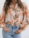Floral Print Button - Up Shirt - Blossom~n~Bloom