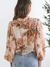 Floral Print Button - Up Shirt - Blossom~n~Bloom