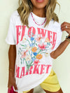 FLOWER MARKET Graphic Round Neck T Shirt - Blossom~n~Bloom