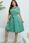 Honey Buttoned Tie - Waist Shirt Dress - Blossom~n~Bloom