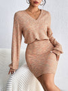 Honey Lace Detail V - Neck Mini Dress - Blossom~n~Bloom