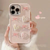 Ins Cute 3D Pearl Love Heart Phone Case For iPhone 16 15 14 13 12 11 - Blossom~n~Bloom