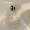 Ins Cute 3D Pearl Love Heart Phone Case For iPhone 16 15 14 13 12 11 - Blossom~n~Bloom