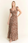 Jade By Jane Ruffle Sleeve Tiered Maxi Dress - Blossom~n~Bloom