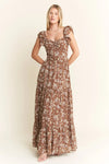 Jade By Jane Ruffle Sleeve Tiered Maxi Dress - Blossom~n~Bloom