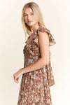 Jade By Jane Ruffle Sleeve Tiered Maxi Dress - Blossom~n~Bloom