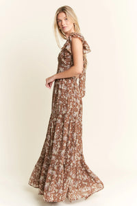 Jade By Jane Ruffle Sleeve Tiered Maxi Dress - Blossom~n~Bloom