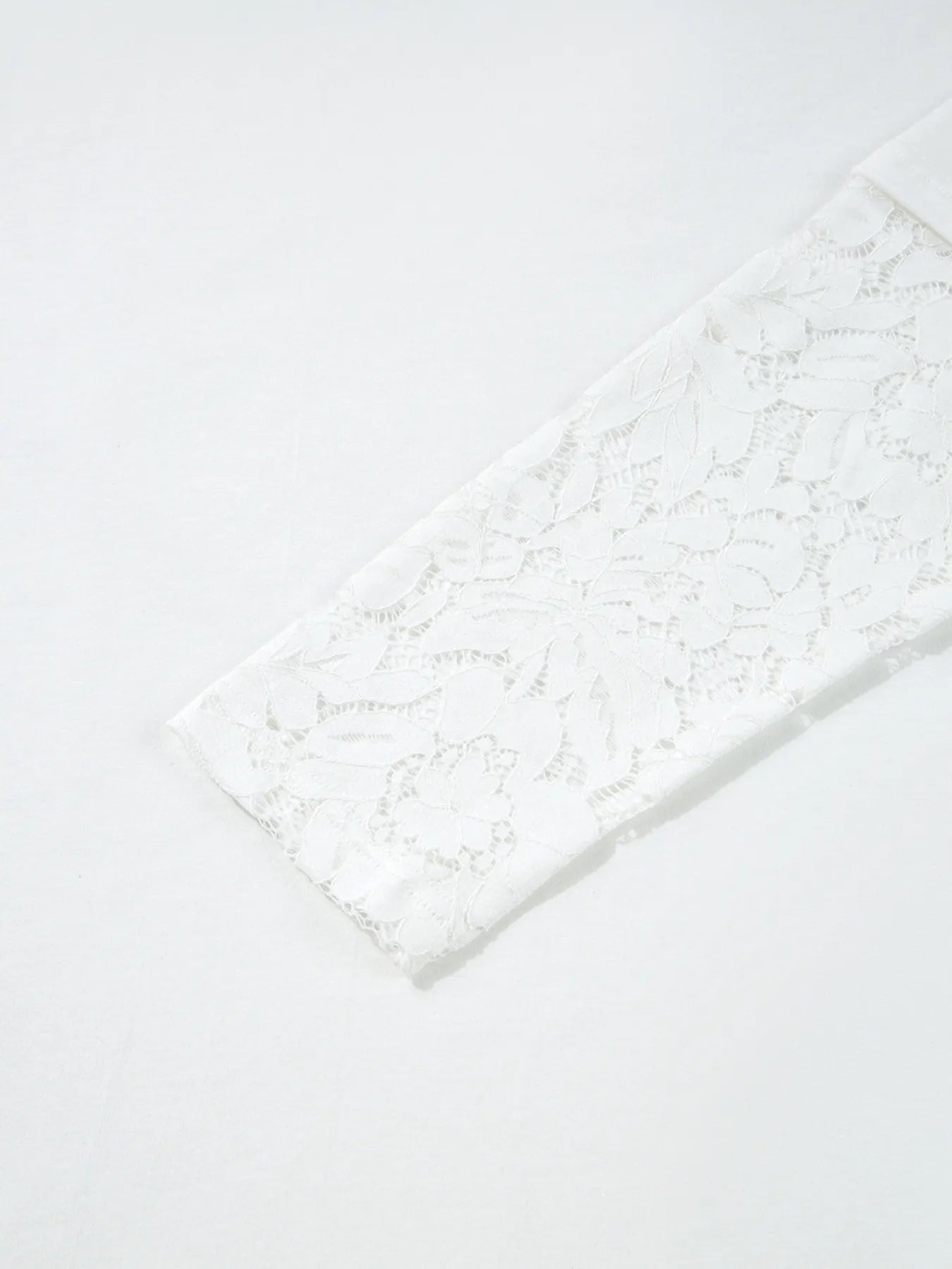 Lace Long Sleeve Insert Drop Shoulder Tee - Blossom~n~Bloom