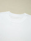 Lace Long Sleeve Insert Drop Shoulder Tee - Blossom~n~Bloom