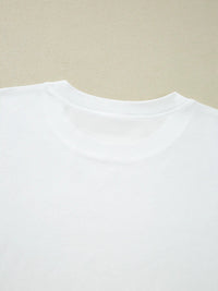 Lace Long Sleeve Insert Drop Shoulder Tee - Blossom~n~Bloom