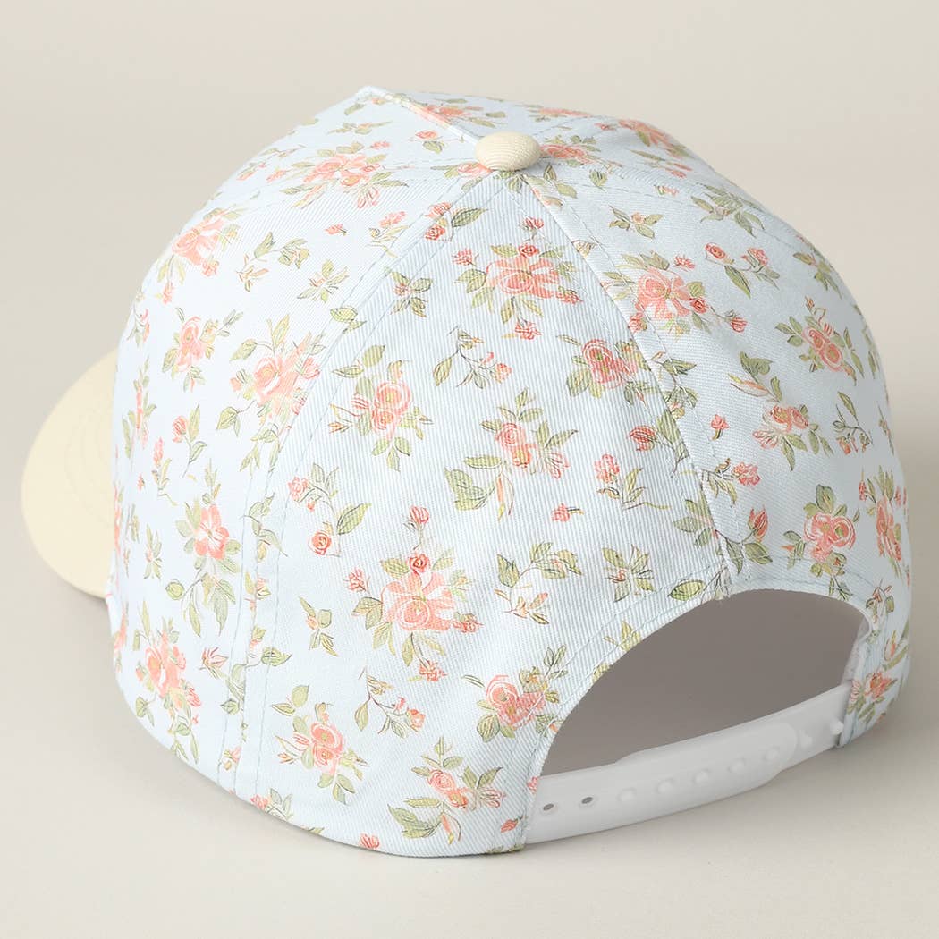 MAMA Embroidered Flower PatternTrucker Hat - Blossom~n~Bloom