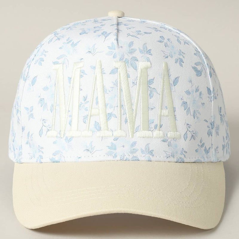 MAMA Embroidered Flower PatternTrucker Hat - Blossom~n~Bloom