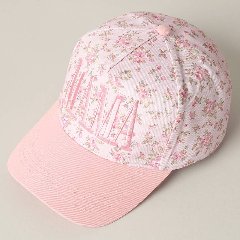 MAMA Embroidered Flower PatternTrucker Hat - Blossom~n~Bloom