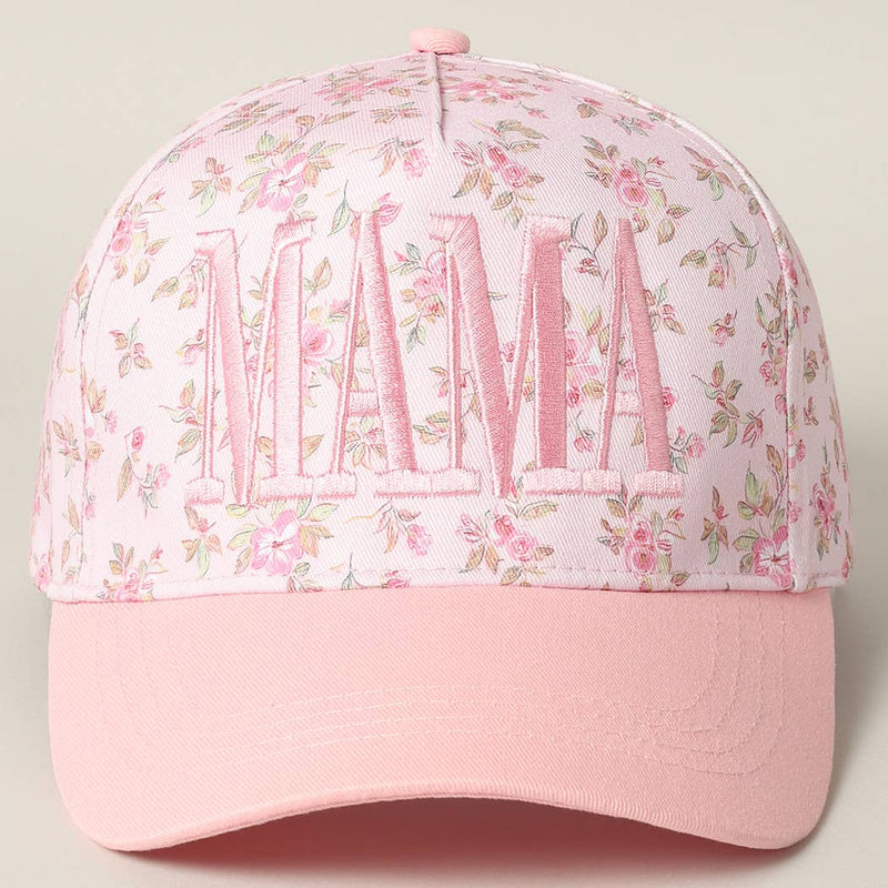 MAMA Embroidered Flower PatternTrucker Hat - Blossom~n~Bloom