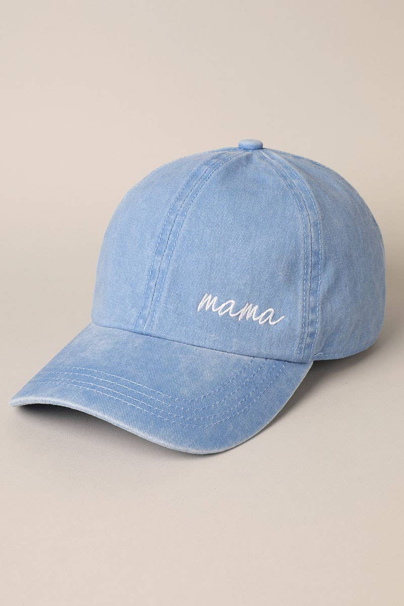 Mama Lettering Embroidery Baseball Cap - Blossom~n~Bloom