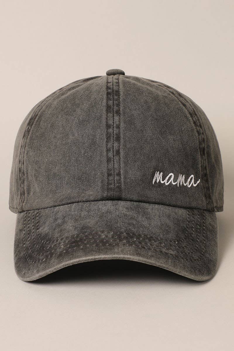 Mama Lettering Embroidery Baseball Cap - Blossom~n~Bloom