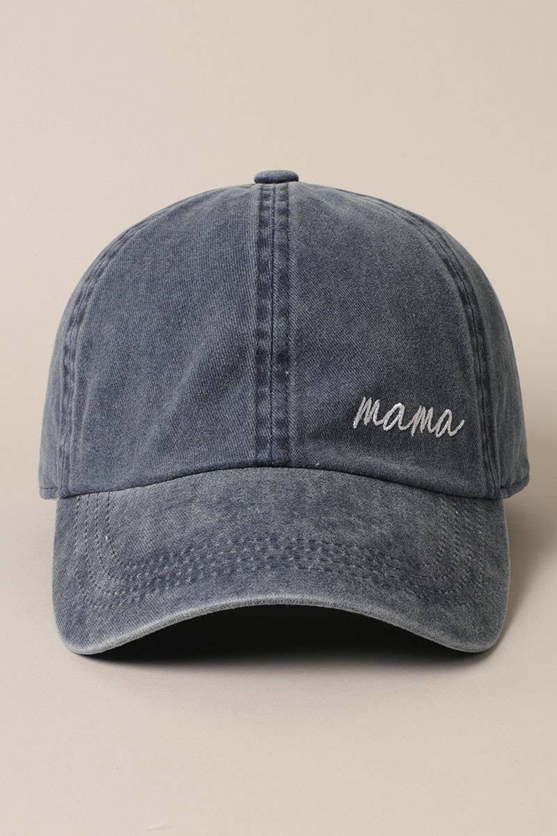 Mama Lettering Embroidery Baseball Cap - Blossom~n~Bloom