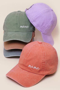 Mama Lettering Embroidery Baseball Cap - Blossom~n~Bloom