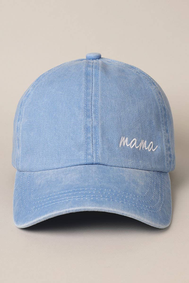 Mama Lettering Embroidery Baseball Cap - Blossom~n~Bloom