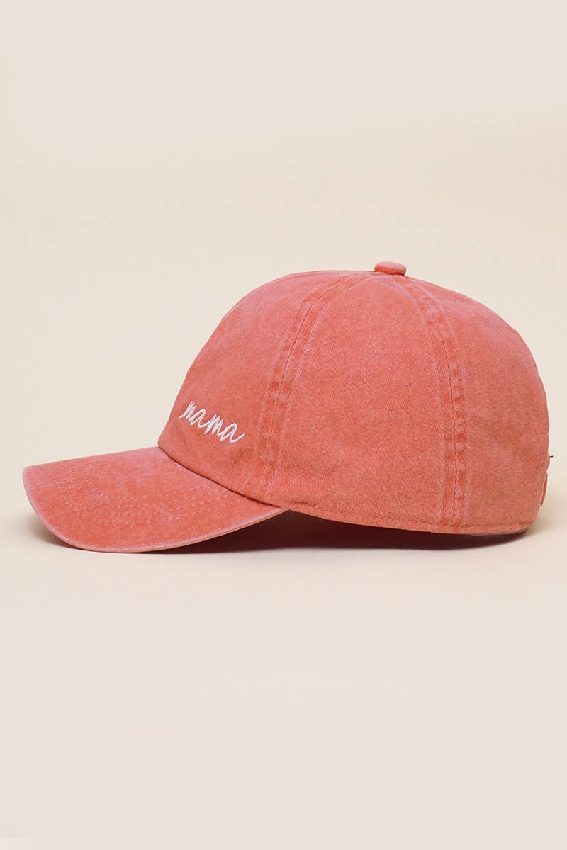 Mama Lettering Embroidery Baseball Cap - Blossom~n~Bloom