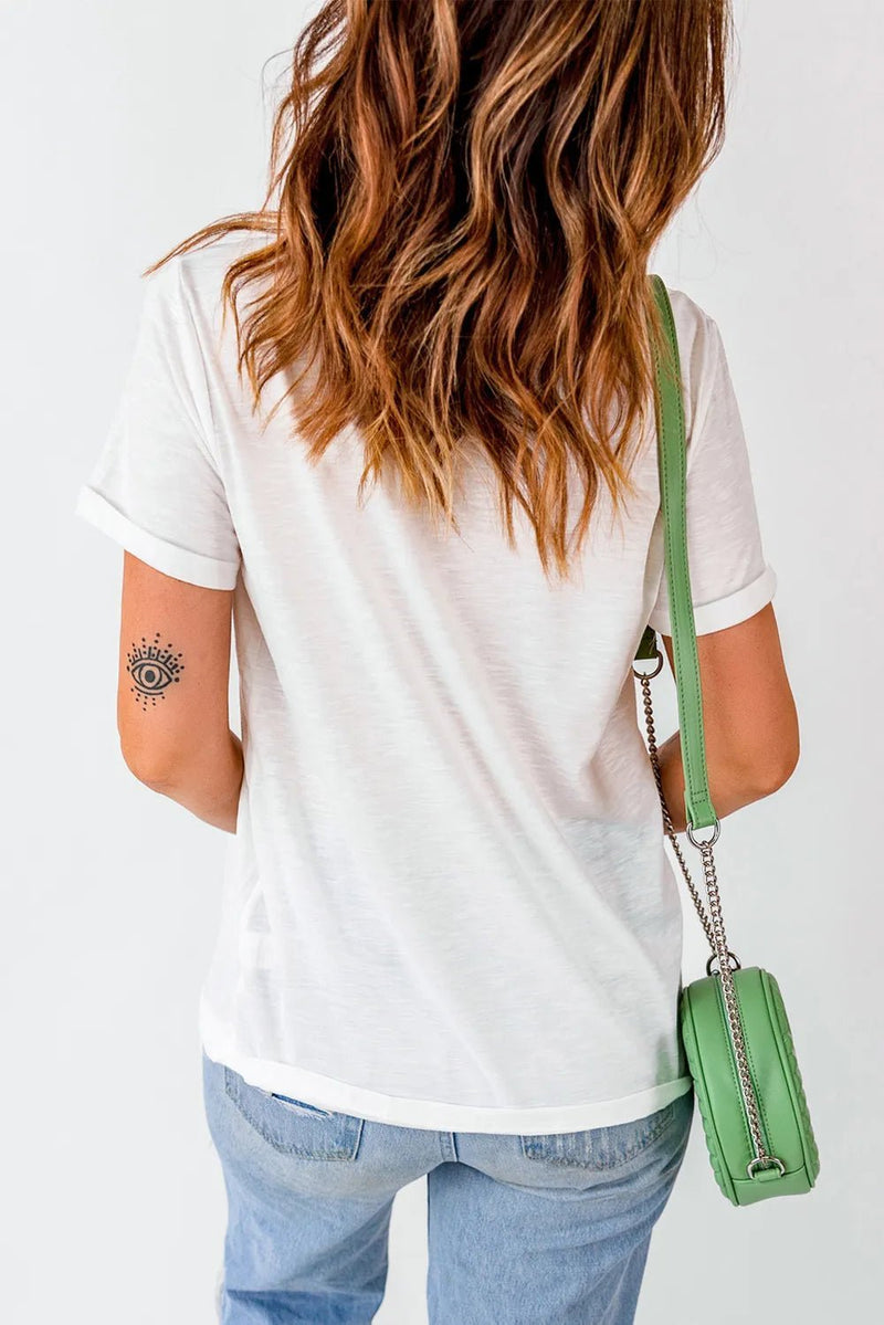 MAMA Round Neck Short Sleeve T-Shirt - Blossom~n~Bloom