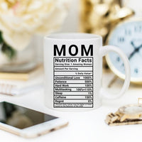 Mother's Day Coffee Mug - Mom Nutrition Facts - | Blossom~n~Bloom