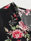 Plus Size Floral Flare Sleeve Dress - Blossom~n~Bloom