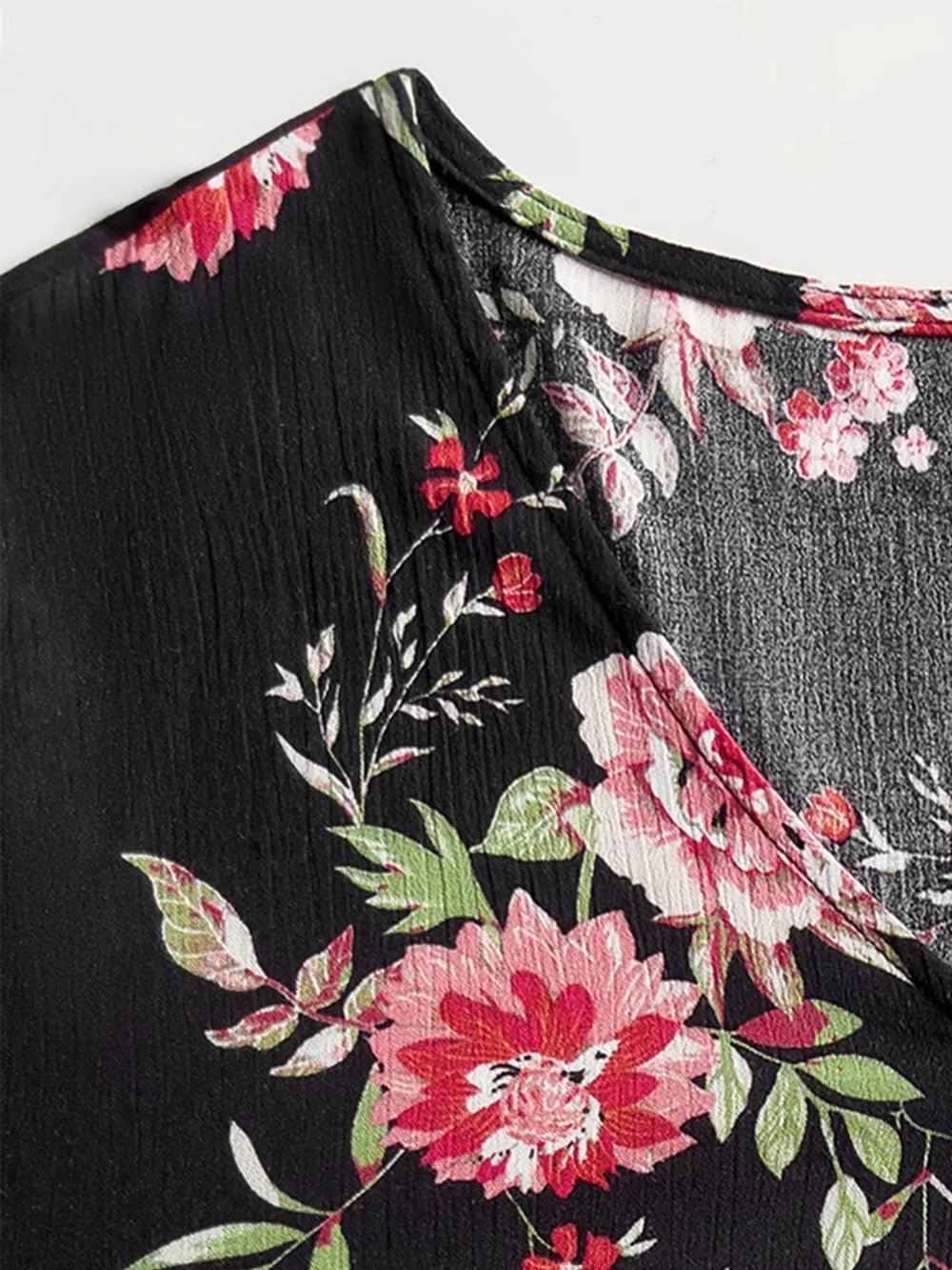 Plus Size Floral Flare Sleeve Dress - Blossom~n~Bloom
