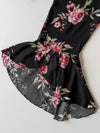 Plus Size Floral Flare Sleeve Dress - Blossom~n~Bloom